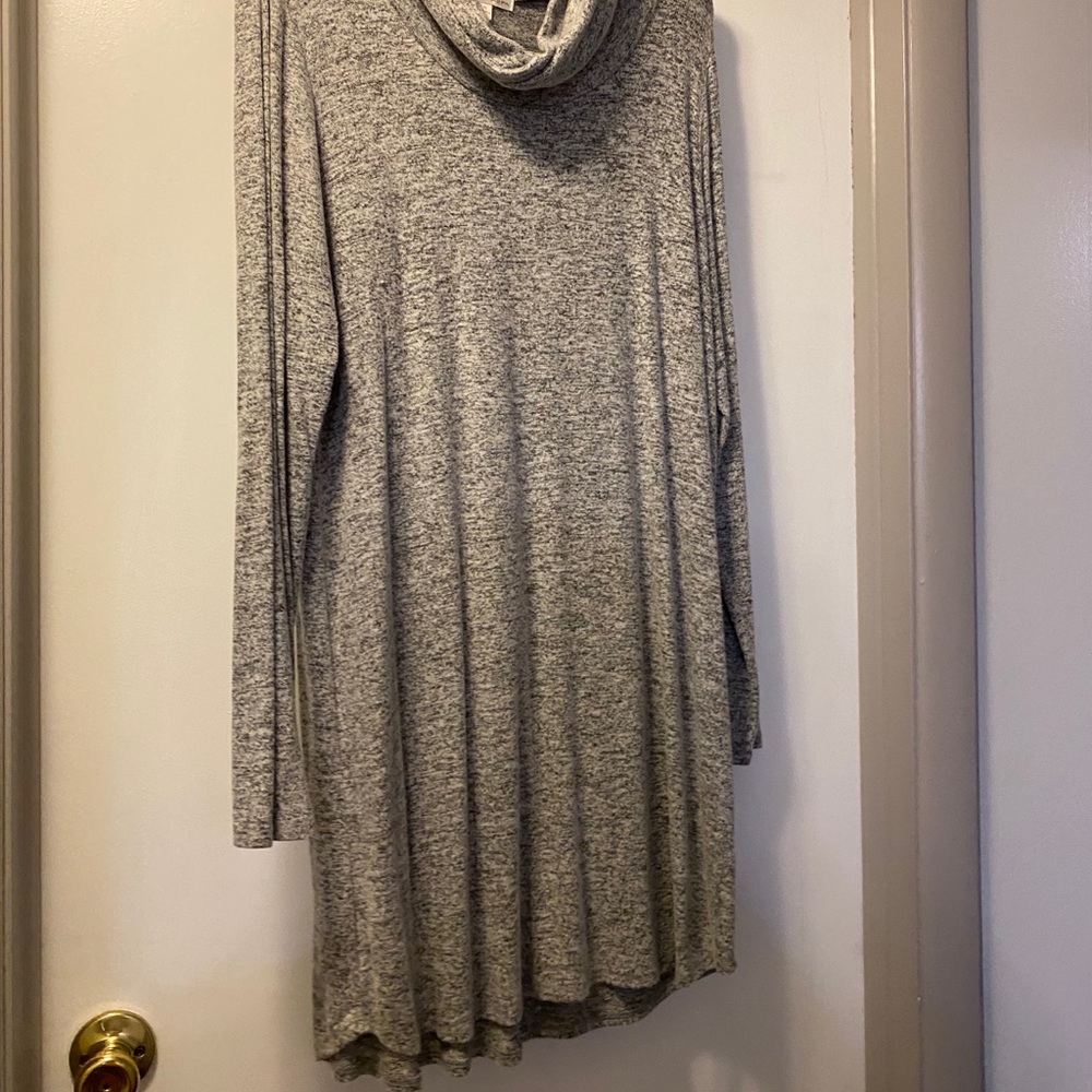 Gray sweater dress